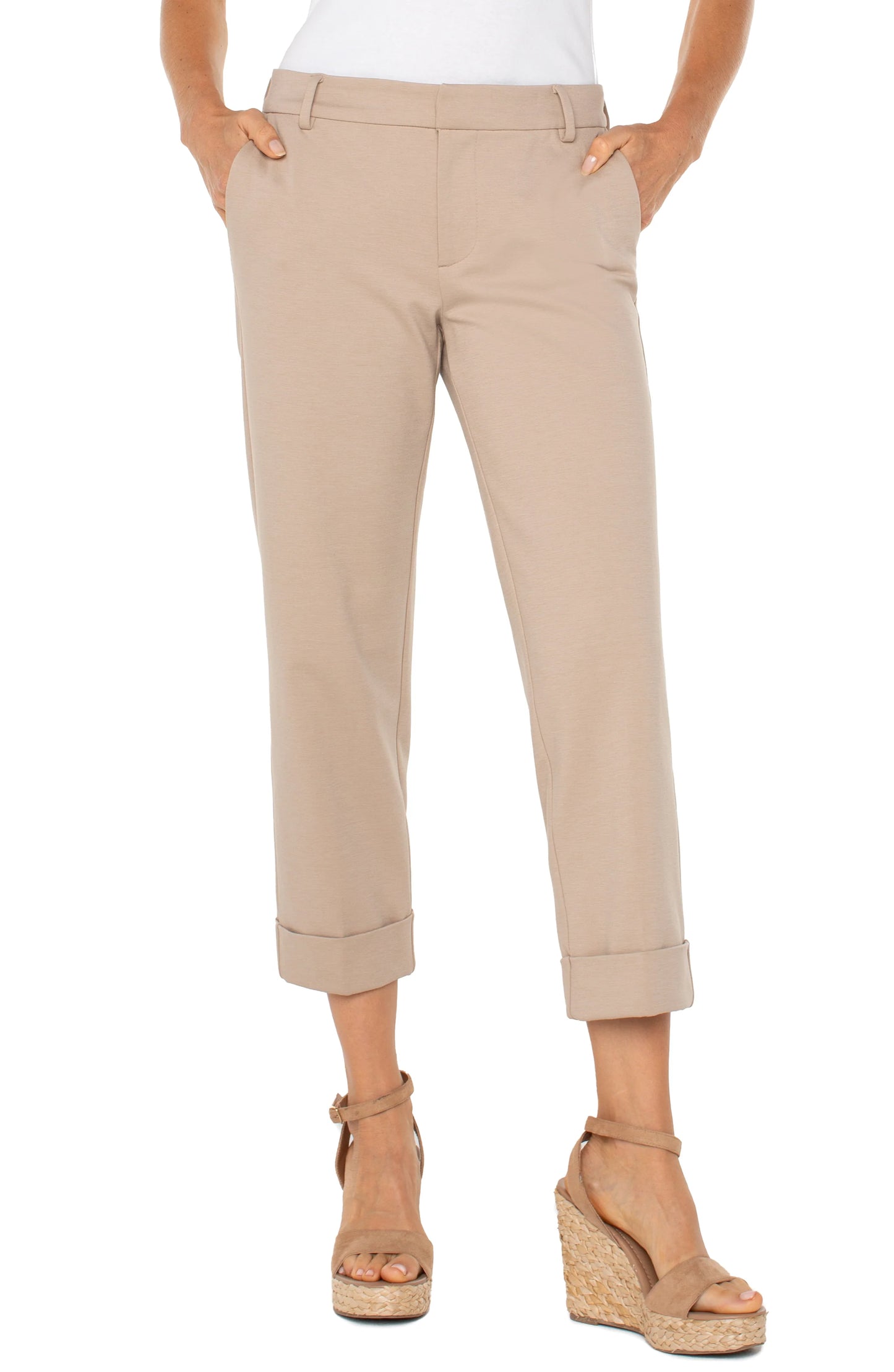 Kelsey Crop Trouser - Biscuit Tan - BAY WINDOW