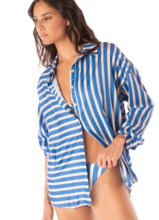 Azure Stripes Manele Shirt - BAY WINDOW