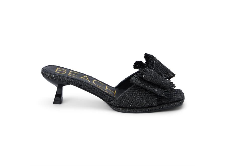 Penelope Kitten Heel - Black - BAY WINDOW
