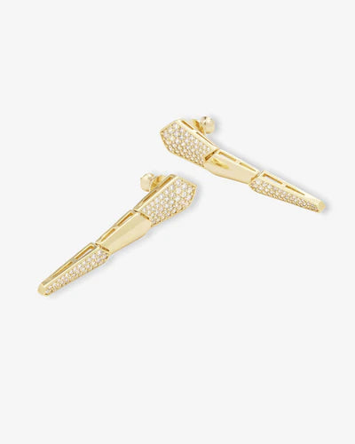 Pave XL Serpent Drop Earrings - BAY WINDOW