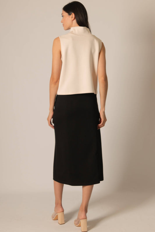P. CILL Butter Modal Midi Side Slit Skirt - BAY WINDOW