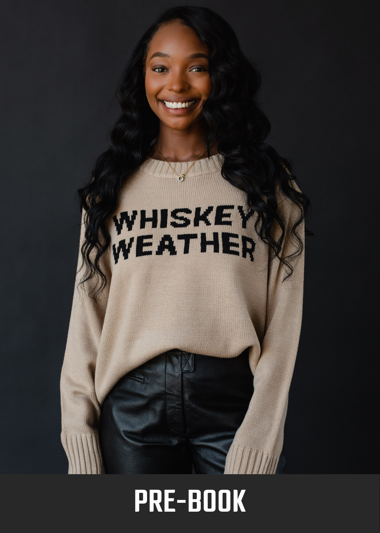 Tan Whiskey Weather Sweater - BAY WINDOW