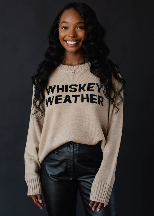 Tan Whiskey Weather Sweater - BAY WINDOW