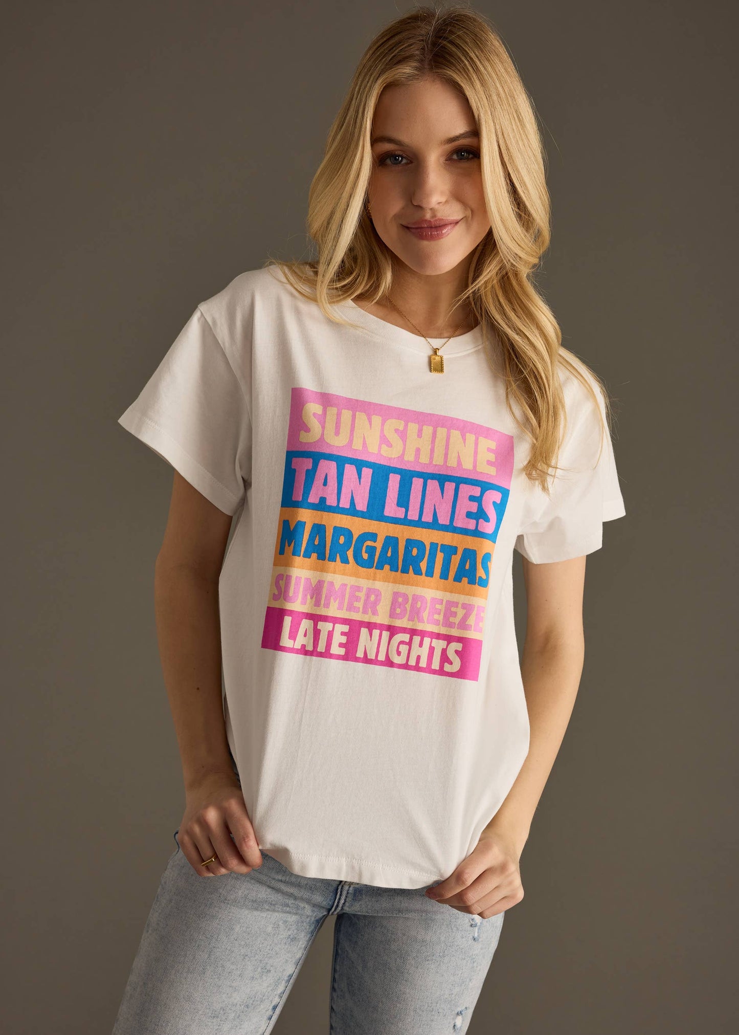 Summer Block List Tee - BAY WINDOW
