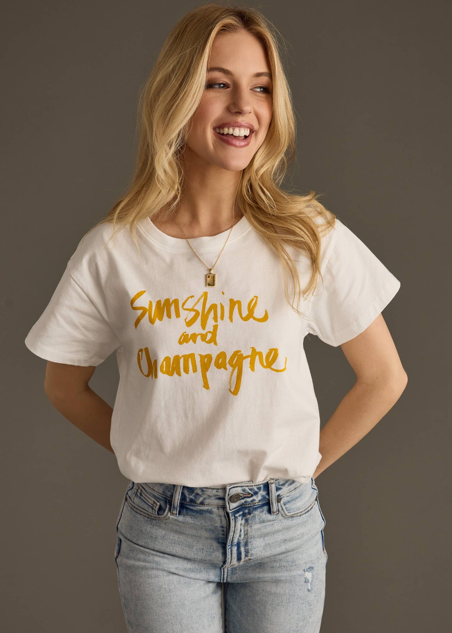 Sunshine and Champagne Tee - BAY WINDOW