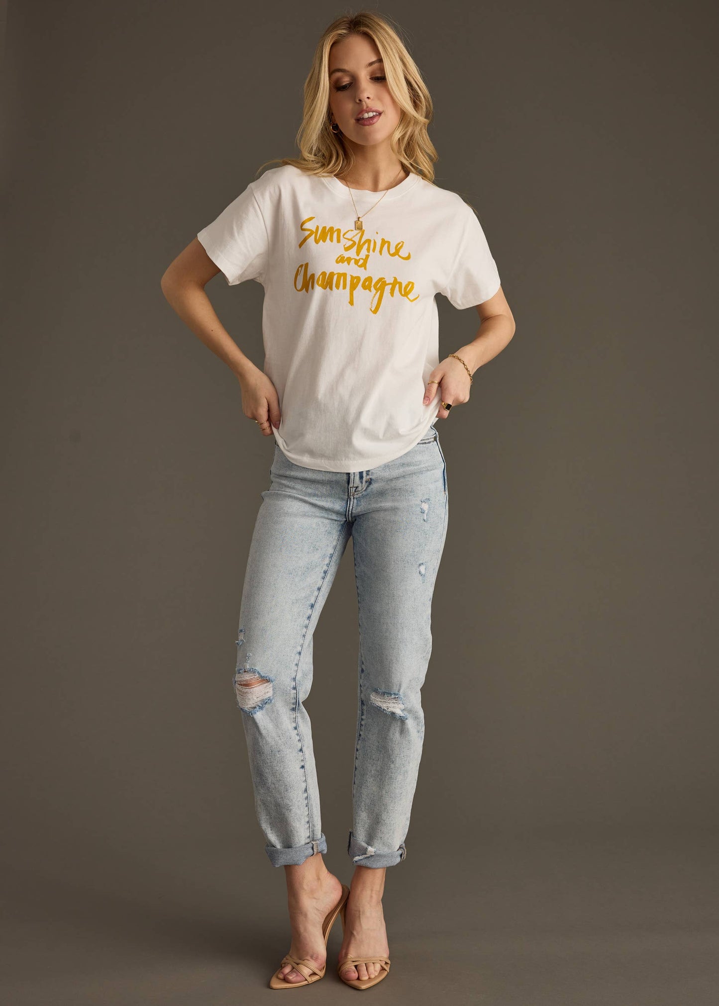 Sunshine and Champagne Tee - BAY WINDOW
