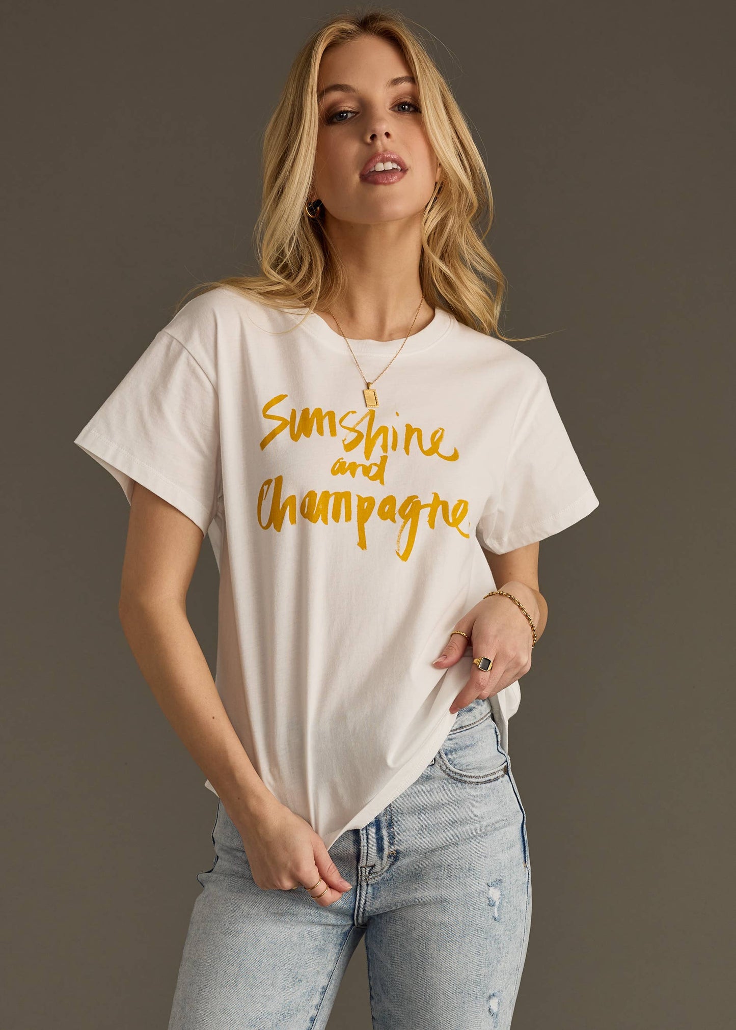 Sunshine and Champagne Tee - BAY WINDOW