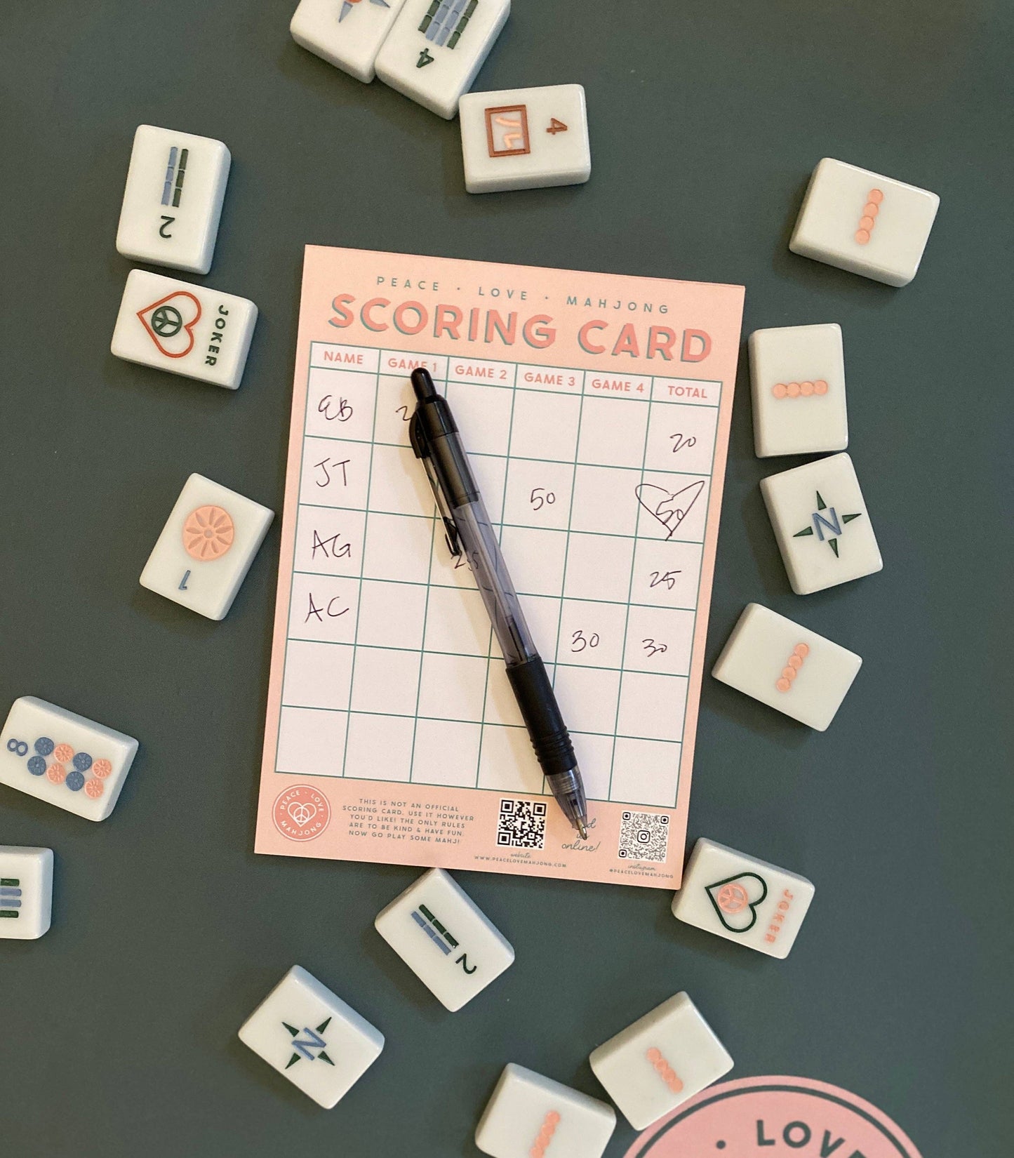 Mahjong Scoring Notepad - BAY WINDOW