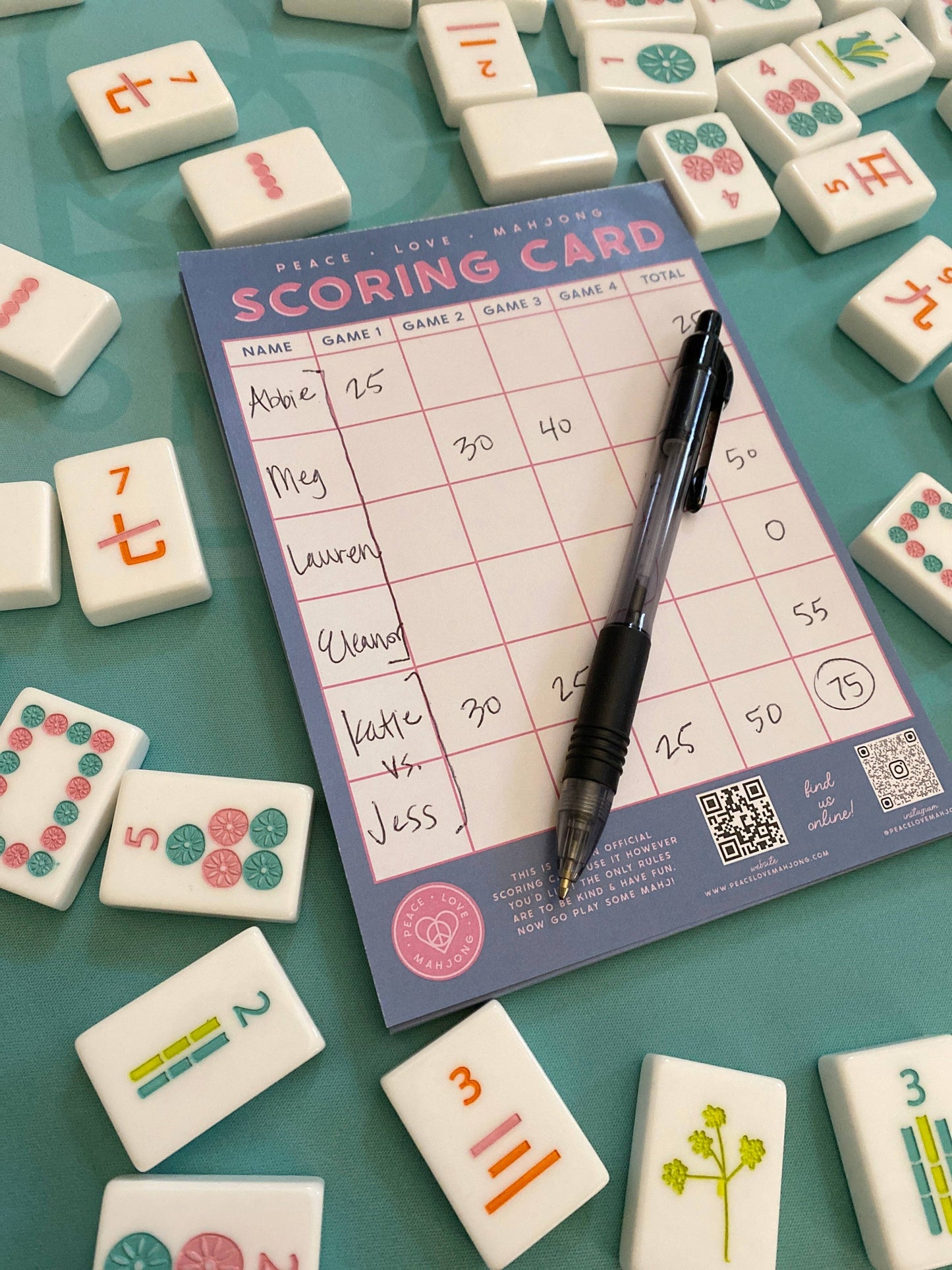 Mahjong Scoring Notepad - BAY WINDOW