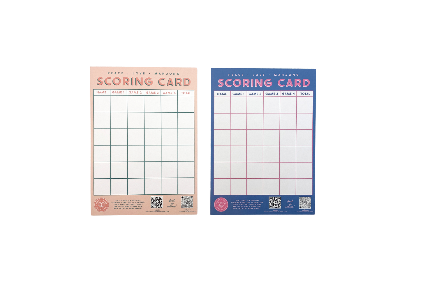 Mahjong Scoring Notepad - BAY WINDOW