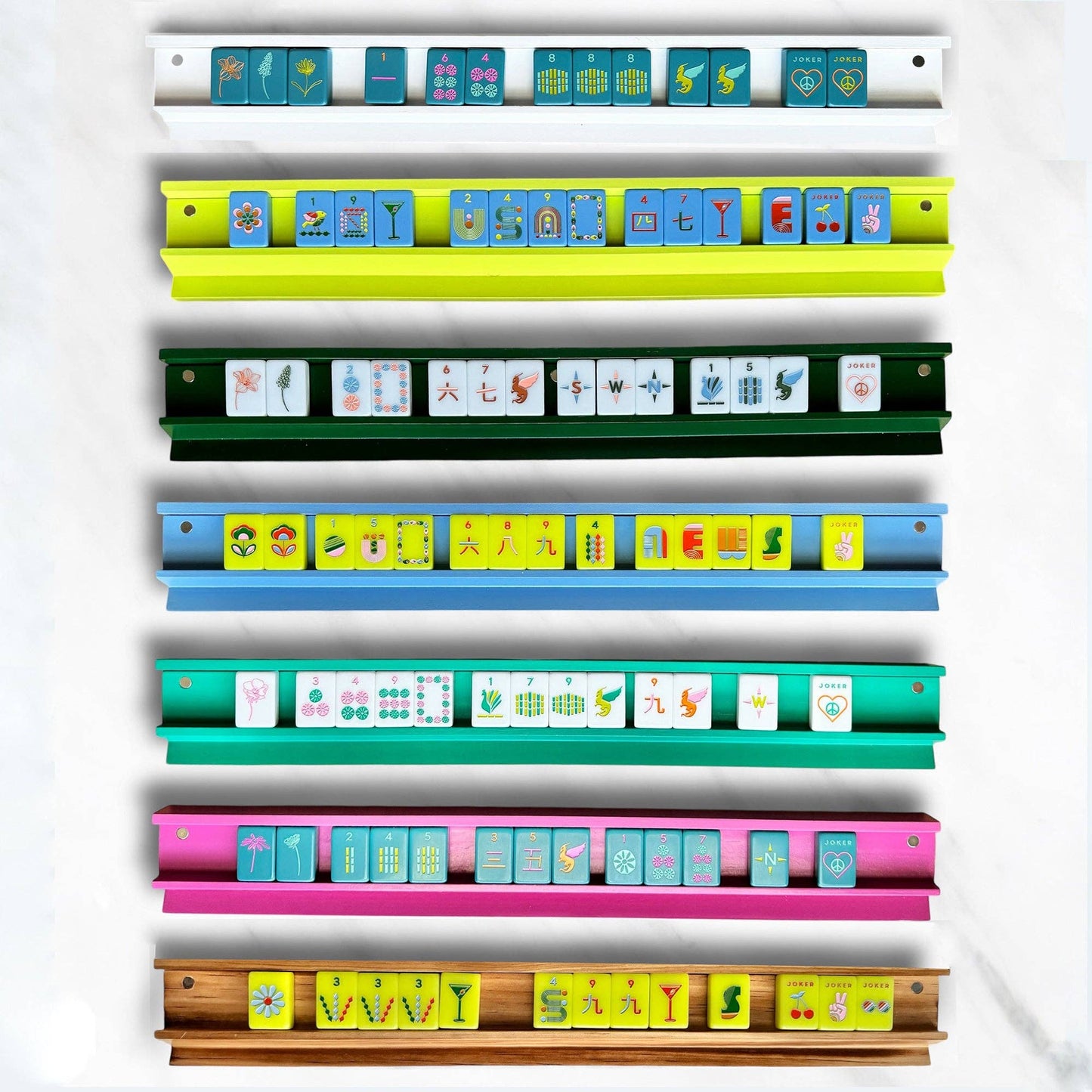 Mahjong Racks & Pushers (Set of 4) - BAY WINDOW