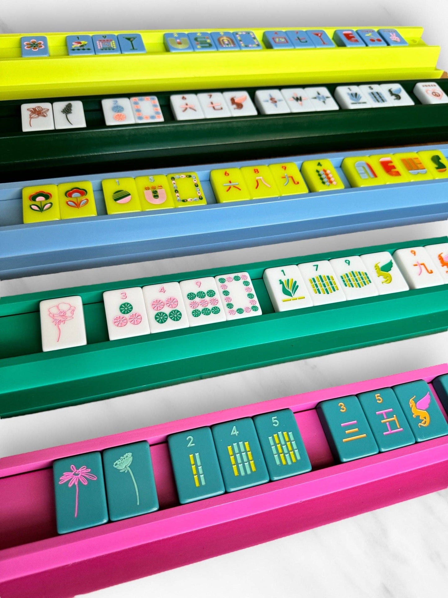 Mahjong Racks & Pushers (Set of 4) - BAY WINDOW