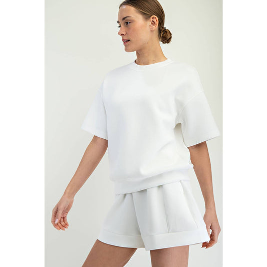 Modal Scuba Basic Short Sleeve Top - BAY WINDOW