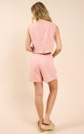 Season's Bloom Cropped Waistcoat - Rose Pink - BAY WINDOW