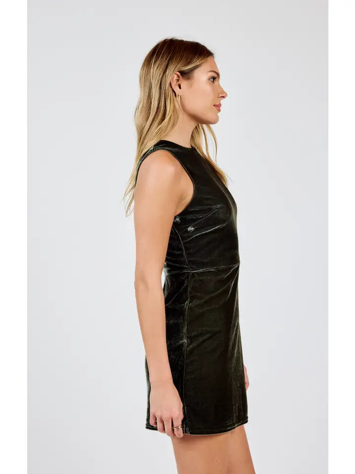 Midnight Oil Velvet Mini Dress - BAY WINDOW