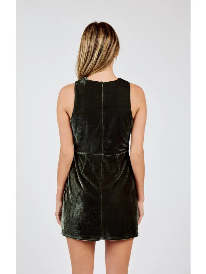 Midnight Oil Velvet Mini Dress - BAY WINDOW