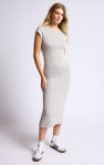 Fresh Fair Back Cutout Maxi Dress - Heather Grey - BAY WINDOW