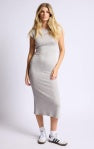 Fresh Fair Back Cutout Maxi Dress - Heather Grey - BAY WINDOW