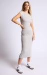 Fresh Fair Back Cutout Maxi Dress - Heather Grey - BAY WINDOW