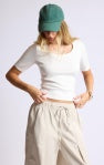 Street Fest Scoop Neck Top - White - BAY WINDOW