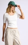 Street Fest Scoop Neck Top - White - BAY WINDOW