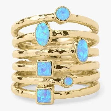 Monroe Blue Opal Ring