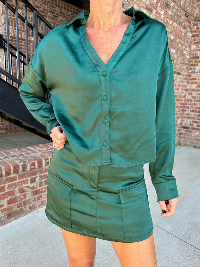Zoe Skirt - Forest Green - BAY WINDOW