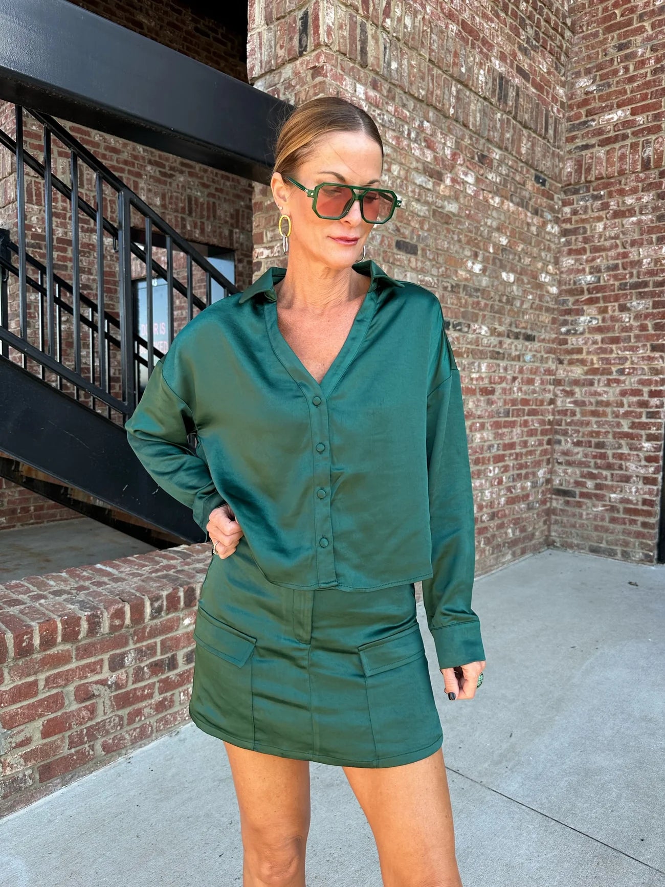 Zoe Skirt - Forest Green - BAY WINDOW