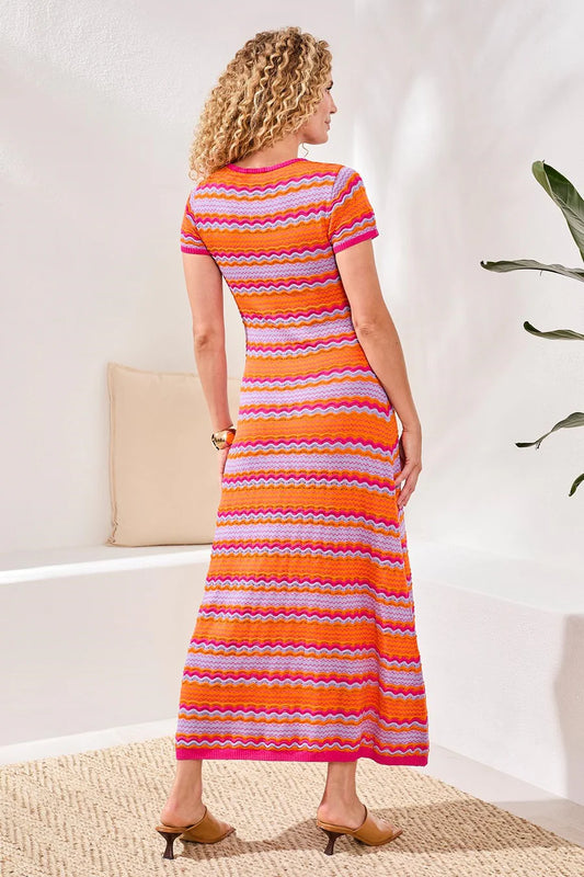 S/S Scoop Neck Sweater Dress - Mango