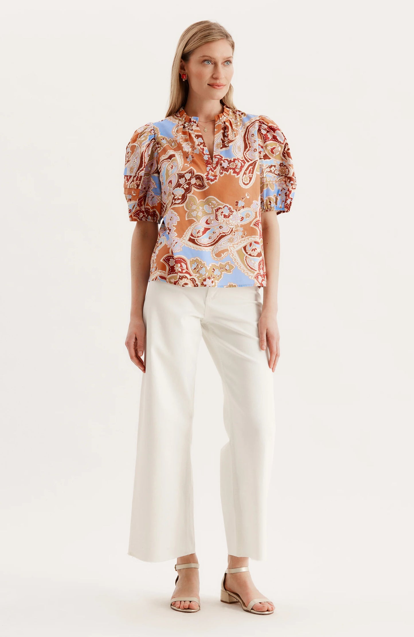 Jenna Cotton Graphic Top - MLT - BAY WINDOW