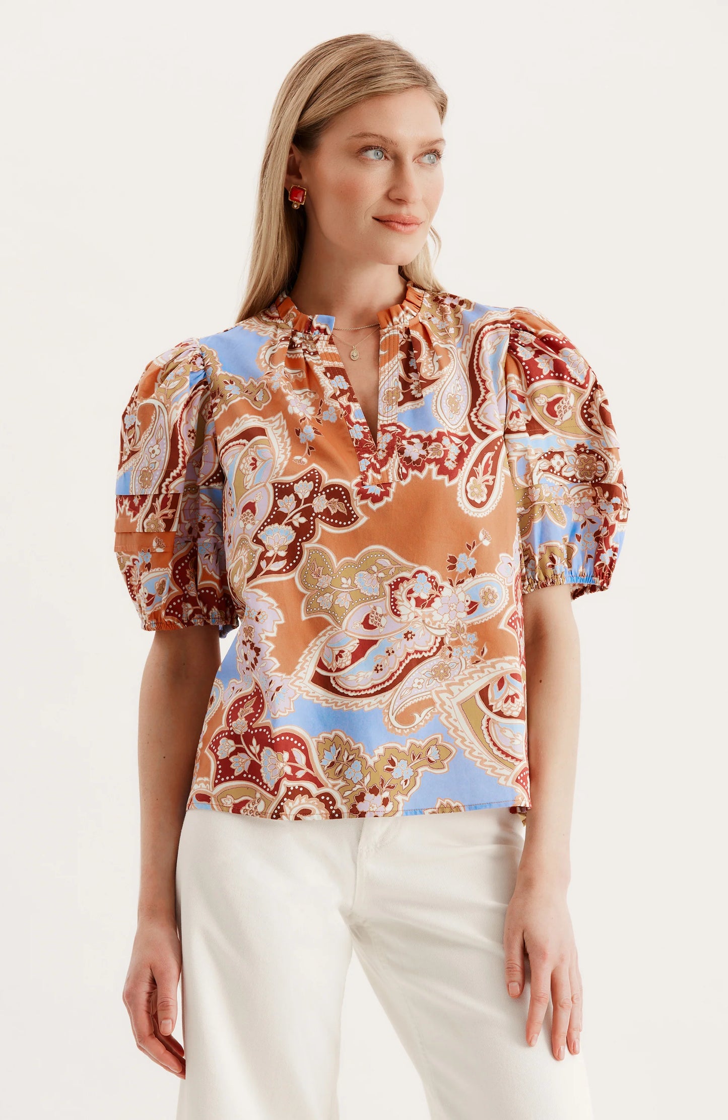 Jenna Cotton Graphic Top - MLT - BAY WINDOW