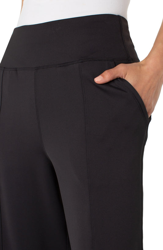 Crop Wide Leg Tech Pant 23' Inseam - Black - BAY WINDOW