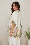 Floral Silky Button Down Collar Top