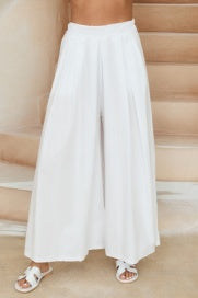 Cotton Poplin Extra Wide Leg Trousers