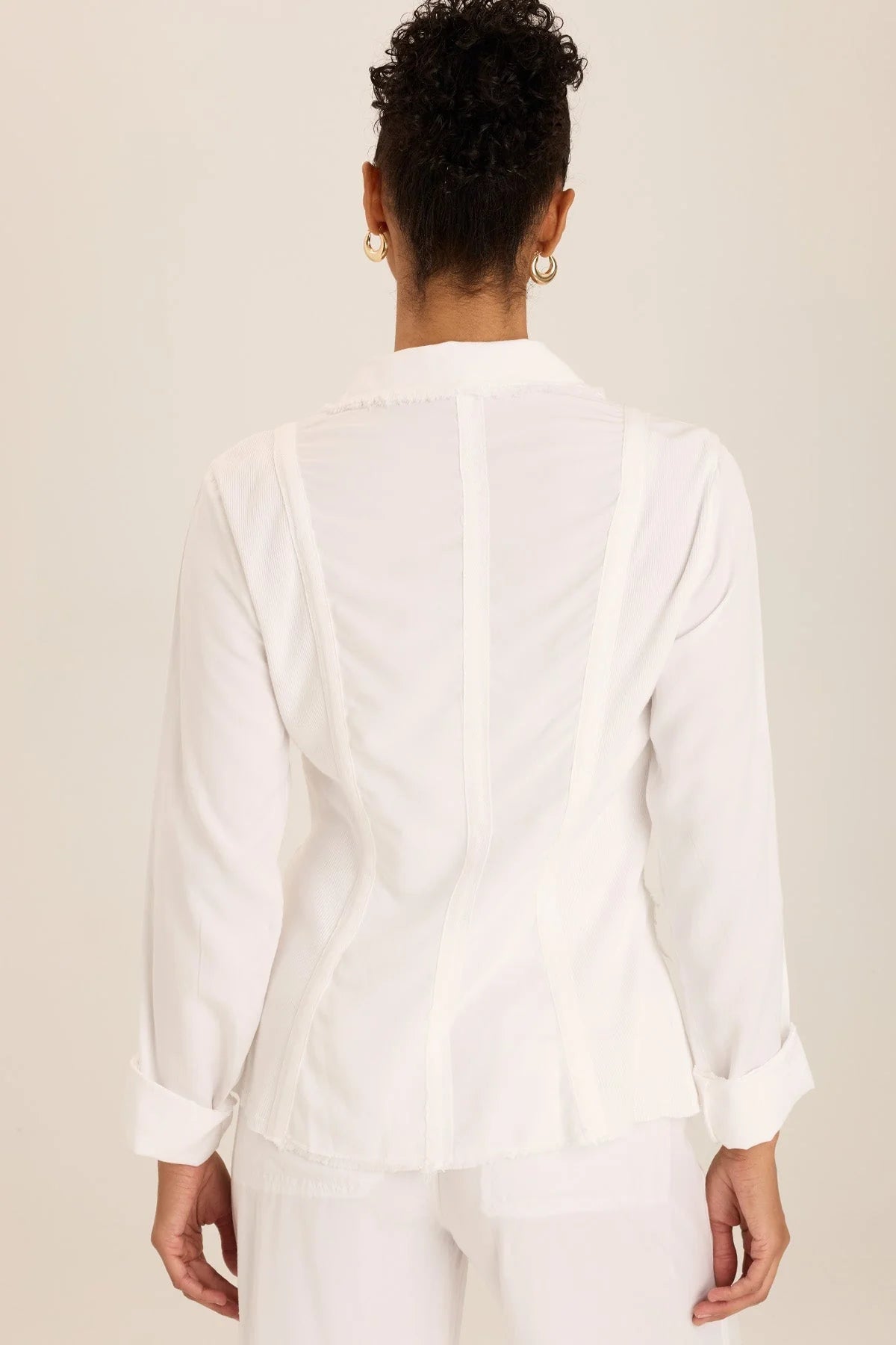 Twill Safari Jacket - White - BAY WINDOW
