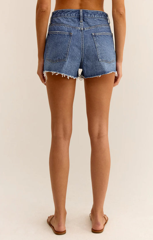 Classic Hi-Rise Denim Short - Vintage Indigo - BAY WINDOW