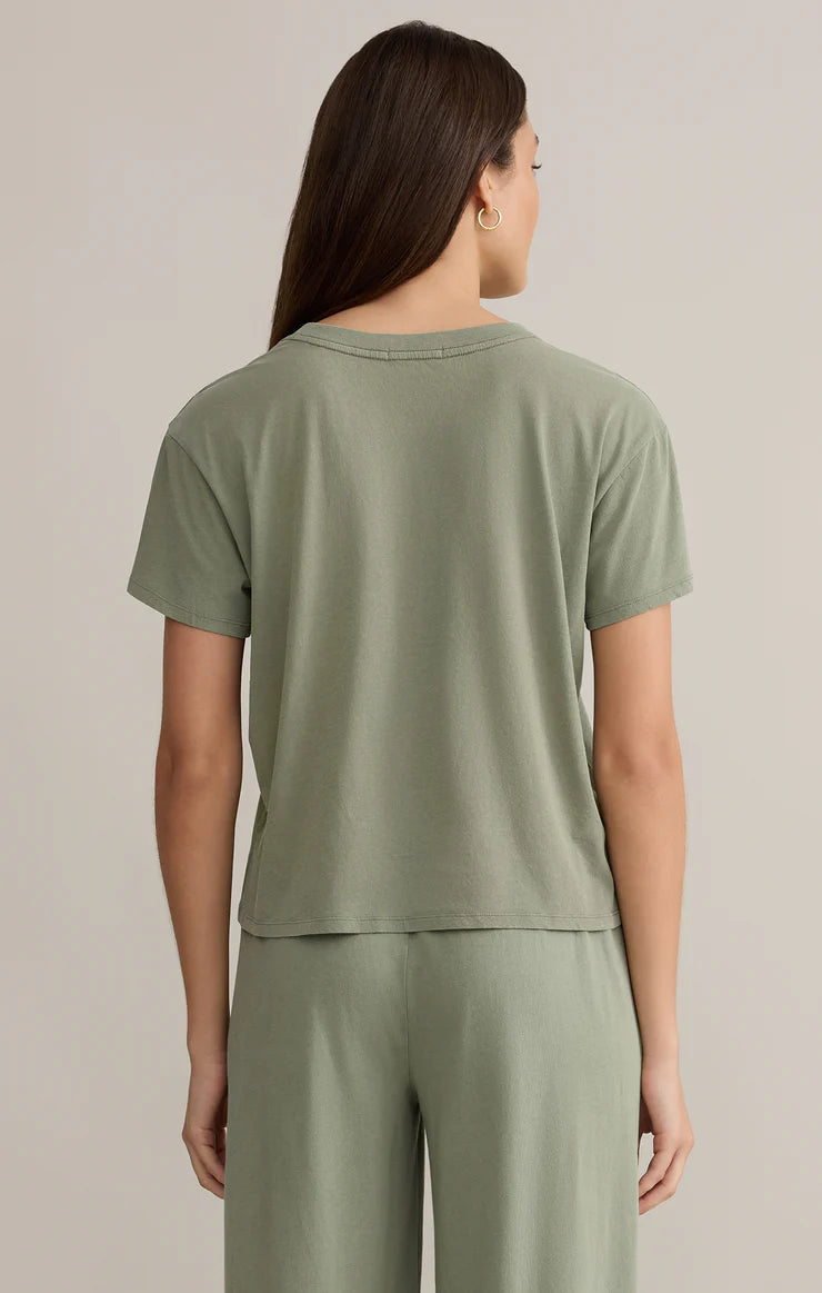 Go To Washed Tee - Avocado - BAY WINDOW