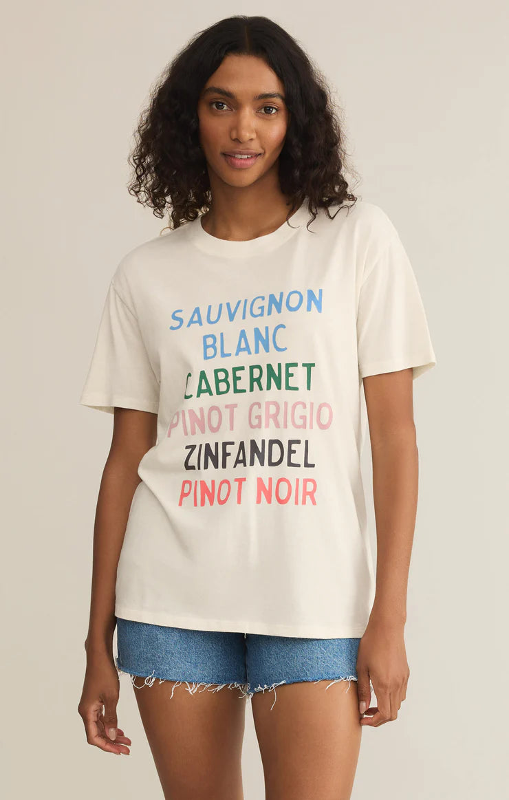 Vino Boyfriend Tee - Sea Salt - BAY WINDOW