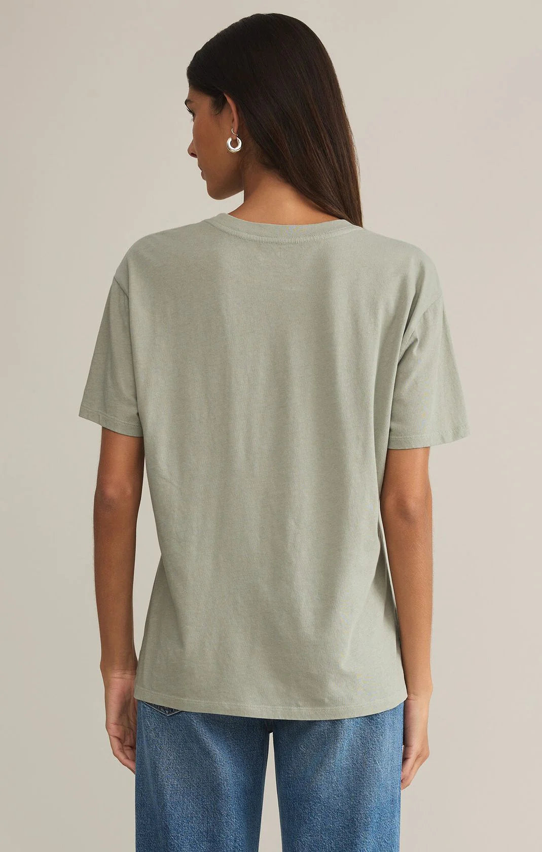 Flower Shop Boyfriend Tee - Sage Green - BAY WINDOW
