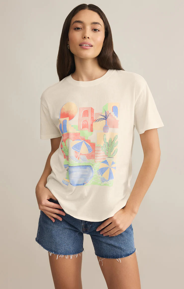 Fun & Sun Boyfriend Tee - Sea Salt - BAY WINDOW