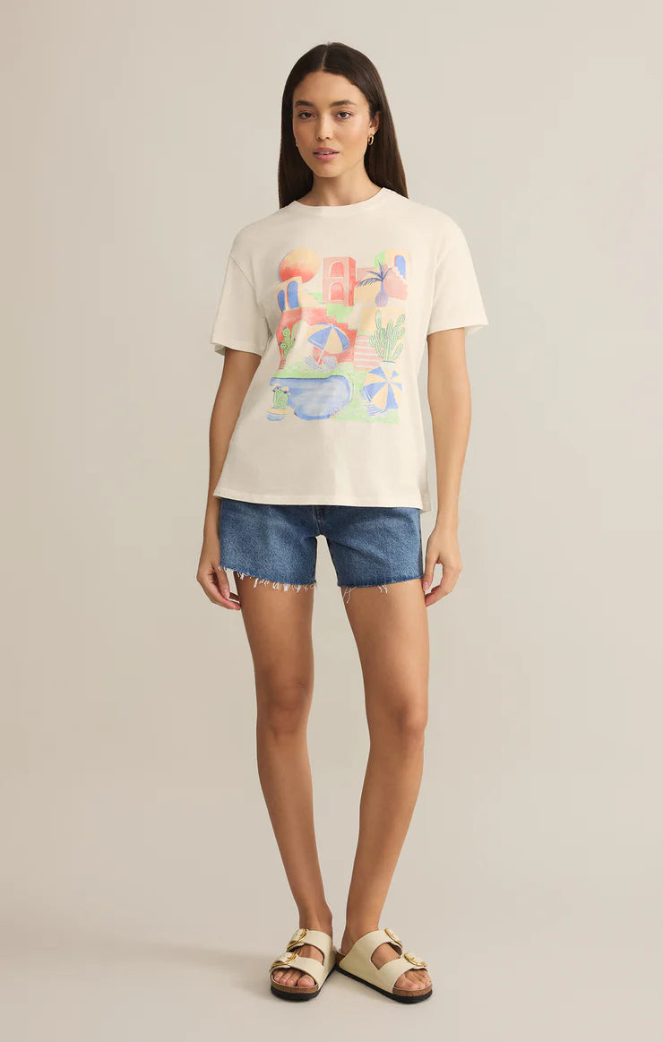 Fun & Sun Boyfriend Tee - Sea Salt - BAY WINDOW