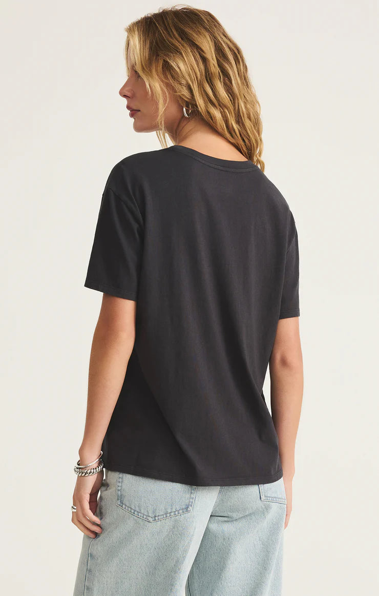 Slow Life Boyfriend Tee - Black Sand - BAY WINDOW