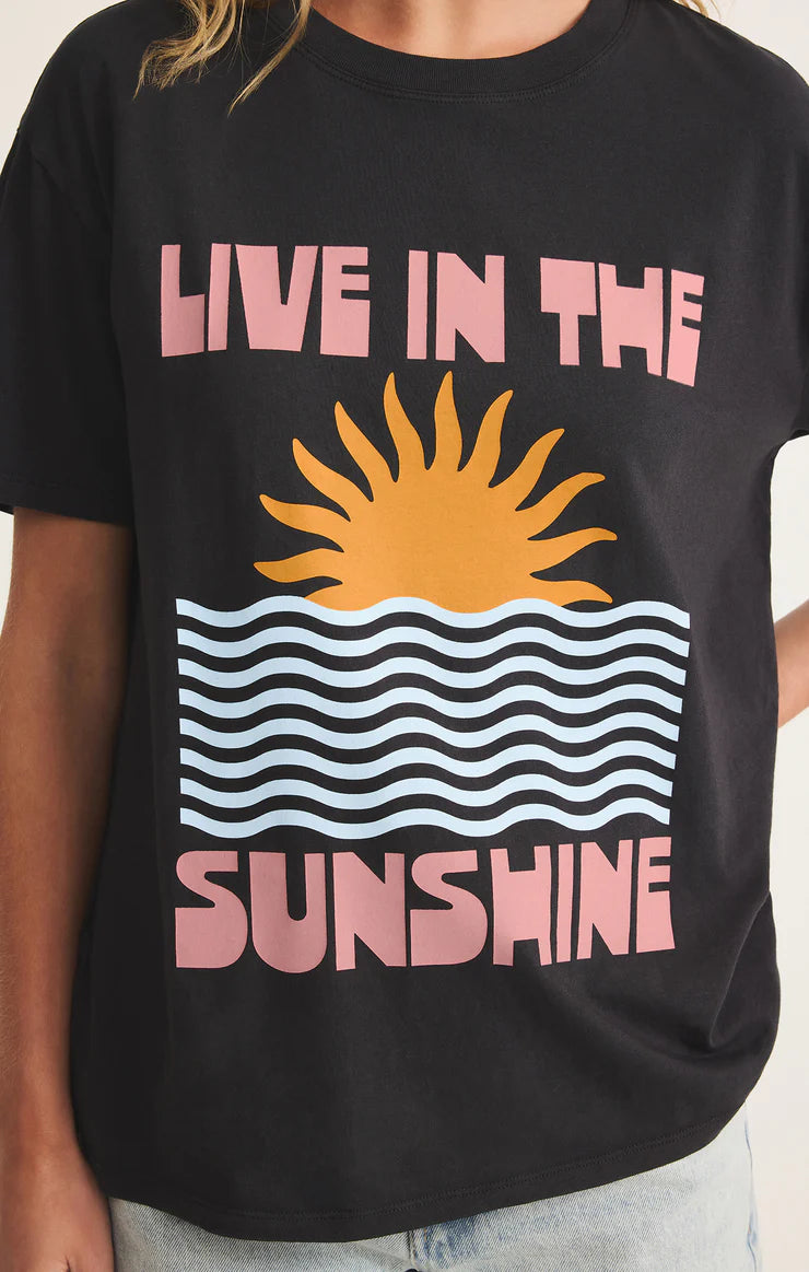 Slow Life Boyfriend Tee - Black Sand - BAY WINDOW