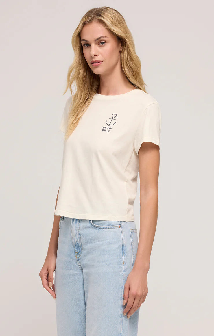 Anchor Tourist Tee - Sea Salt - BAY WINDOW