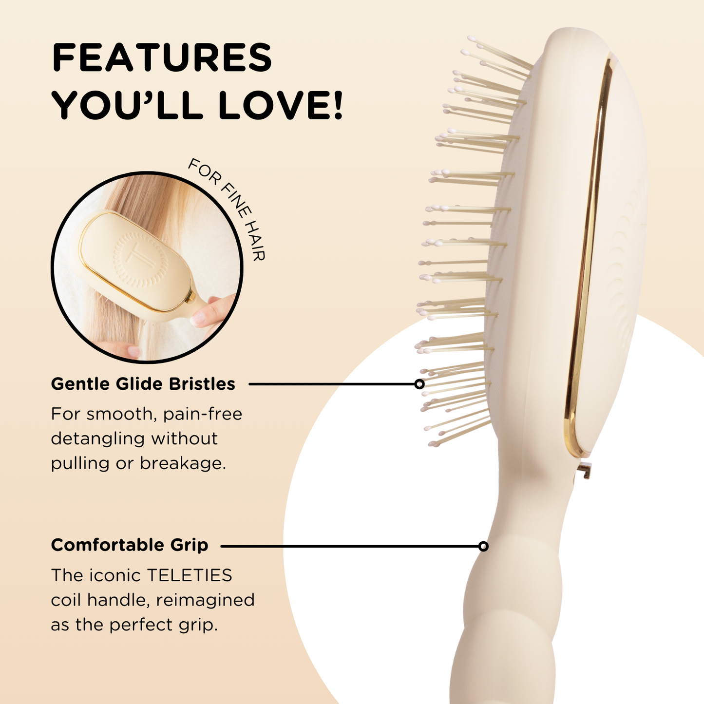 Detangler Hair Brush for Fine Hair