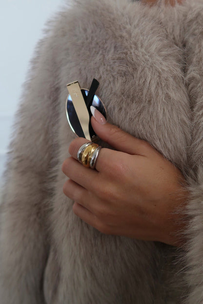 Two Tone Dome Ring Size 7 *only*