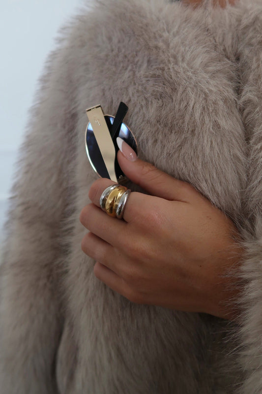 Two Tone Dome Ring Size 7 *only*