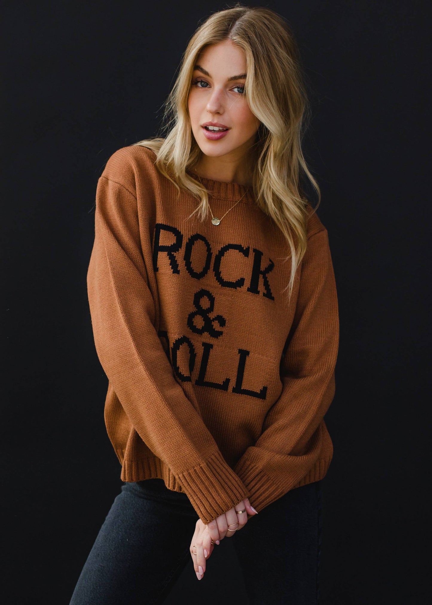 Brown Rock & Roll Sweater