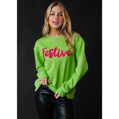 Green Festive Sweatshirt