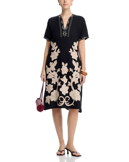 Henley Midi Dress - Henrik Black
